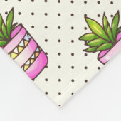 水彩画の水気が多い水玉模様パターン フリースブランケット (角)