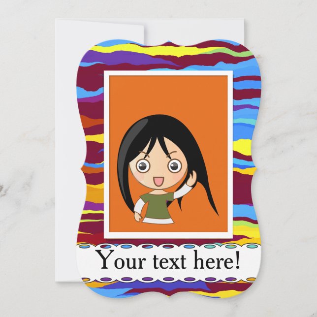 水彩画の波の抽象デザイン (正面)