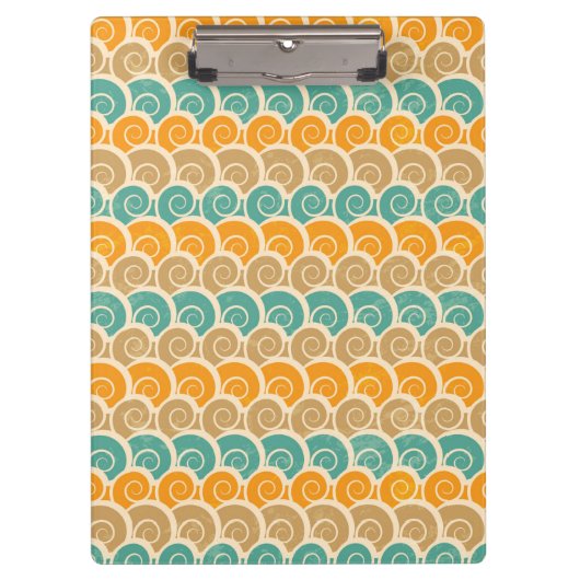 水彩画の波パターン クリップボード (正面)