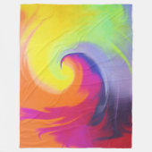 水彩画の波-フリースブランケット フリースブランケット (正面)