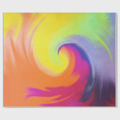 水彩画の波-包装紙 ラッピングペーパー (フラット)