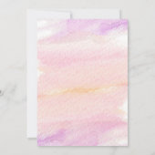 水彩画の洗浄ブライダルシャワーの招待 招待状 (裏面)