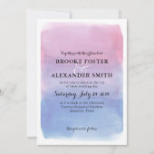 水彩画の洗浄結婚式招待状 招待状 (正面)