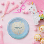 水彩画の海にいるサンド・ダラー ペーパープレート (パーティー)