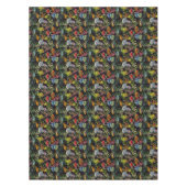 水彩画の海洋生物パターン1 テーブルクロス (正面)