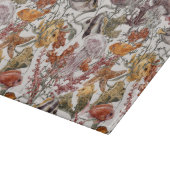 水彩画の海洋生物パターン2 カッティングボード (角)