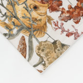 水彩画の海洋生物パターン2 フリースブランケット (角)