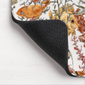 水彩画の海洋生物パターン2 マウスパッド (コーナー)