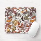 水彩画の海洋生物パターン2 マウスパッド (マウス)