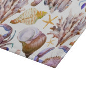 水彩画の海洋生物パターン4 カッティングボード (角)