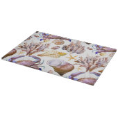 水彩画の海洋生物パターン4 カッティングボード (角)