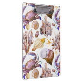 水彩画の海洋生物パターン4 クリップボード (右)