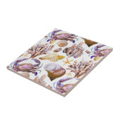 水彩画の海洋生物パターン4 タイル (側面)