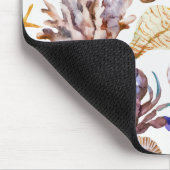 水彩画の海洋生物パターン4 マウスパッド (コーナー)