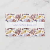 水彩画の海洋生物パターン 名刺 (裏面)