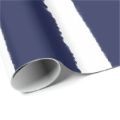 水彩画の海軍および白のストライプ ラッピングペーパー (ロールコーナー)