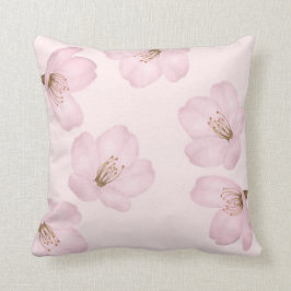 水彩画の淡いピンクの桜の桜の枕 クッション