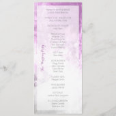 水彩画の渦巻の結婚式プログラムの紫色 プログラム (裏面)