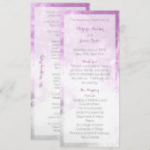 水彩画の渦巻の結婚式プログラムの紫色 プログラム (正面/裏面)