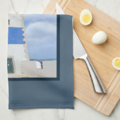 水彩画の灯台 キッチンタオル (四つ折り)