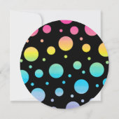 水彩画の点の驚きの誕生日のパーティの招待状 招待状 (裏面)