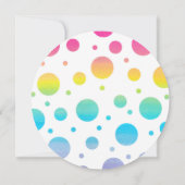 水彩画の点の驚きの誕生日のパーティの招待状 招待状 (裏面)