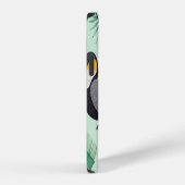 水彩画の熱帯の鳥や花のパターン iPhoneケース (右側面)