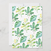 水彩画の熱帯フラミンゴの誕生日の招待状 招待状 (裏面)