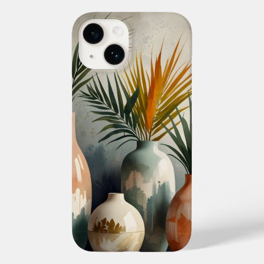 水彩画の熱帯性の花瓶 Case-Mate iPhoneケース (裏面)