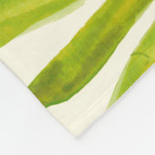 水彩画の熱帯花 フリースブランケット (角)