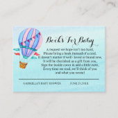 水彩画の熱気の気球の本の要求 エンクロージャーカード (正面)