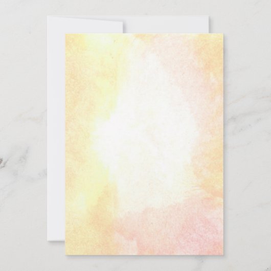 水彩画の熱気の気球の結婚式 招待状 (裏面)