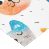 水彩画の猫および友人 テーブルクロス (アングル)