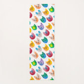 水彩画の猫および友人 ヨガマット (正面)