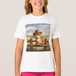 水彩画の猫お父さん Tシャツ
