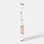 水彩画の猫と動物の猫 iPhoneケース (左側面)