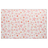 水彩画の珊瑚の紅海の創造物の継ぎ目が無いパターン ファブリック (ファットクウォーター)