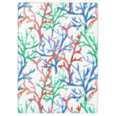 水彩画の珊瑚パターン クリップボード (裏面)