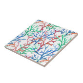 水彩画の珊瑚パターン タイル (側面)