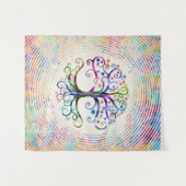 水彩画の生命の樹 タペストリー (正面(横))