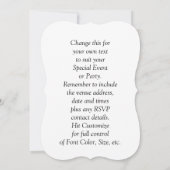 水彩画の疾走する馬 - オーダーメイド 招待状 (裏面)