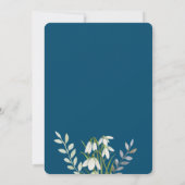 水彩画の白いスノードロップのイラスト 誕生日カードⅠ 招待状 (裏面)