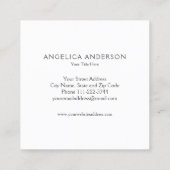 水彩画の白い羽の名刺 スクエア名刺 (裏面)