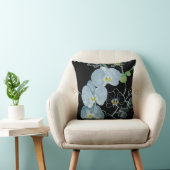 水彩画の白い蘭パターン クッション (椅子)