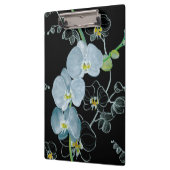 水彩画の白い蘭パターン クリップボード (左)