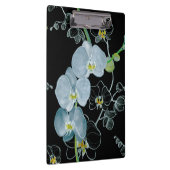 水彩画の白い蘭パターン クリップボード (右)