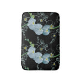 水彩画の白い蘭パターン バスマット (正面縦)