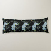 水彩画の白い蘭パターン ボディピロー (裏面)