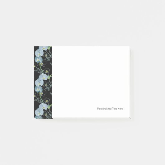 水彩画の白い蘭パターン ポストイット (正面)