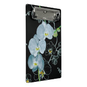 水彩画の白い蘭パターン ミニクリップボード (アングル)